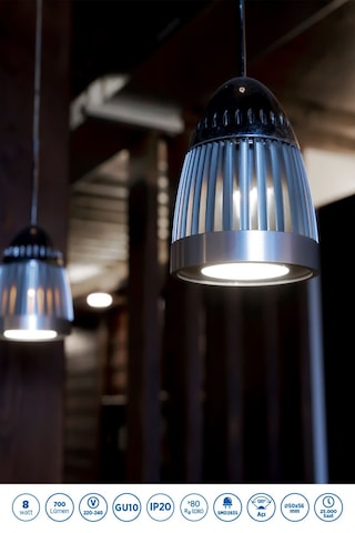 Rtl11103-10 Rother Gu10 Led Spot Ampul 8w 700 Lümen 6000k Beyaz Işık Enerji Tasarruflu Ampul 10 Adet