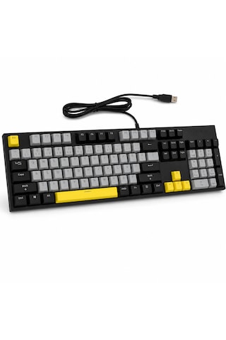 Kablolu Mekanik Gaming Klavye Rgb Aydınlatmalı Blue Switch Tam Boy Türkçe Q 26 Tuş Anti-ghosting