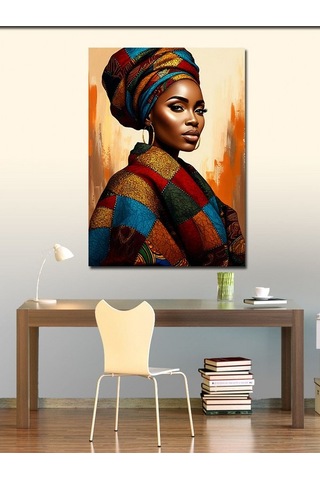 Kanvas Tablo Afrikalı Kadın Güzelliği 70cmx100cm