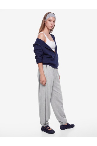 Koton Pullu Payetli Dansçı Sweatshirt Melek Kanat Detaylı Kapüşonlu Rahat Kalıp Fermuarlı Lacivert 7wal10495ık