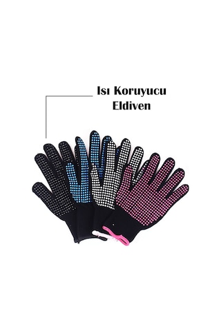 Hairens HRS-140 Afro Saç Maşası + Eldiven