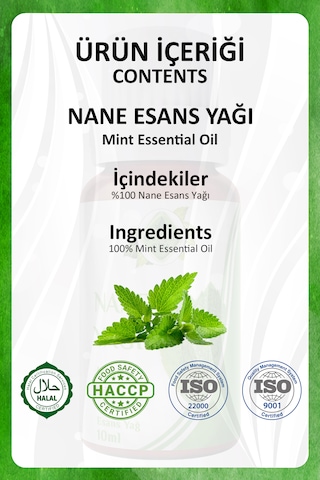Nane Yağı Mint Essential Oil 10 Ml.