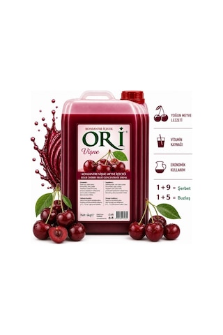 Ori Vişne Aromalı Şerbet Ve Buzlaş Konsantre Şurubu 6 Kg