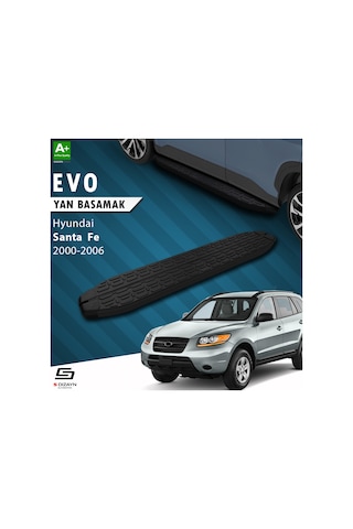 S-dizayn Hyundai Santa Fe Evo Siyah Yan Basamak 163 Cm 2000-2006