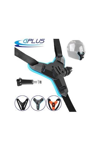 Kask Kamera Çene Tutucu Tüm Kameralar İle Uyumlu Gplus Gp523 Mavi