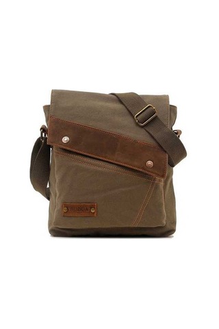 Wondernest Augur 9088 Vintage Vertikal Tasarım Kanvas Omuz Messenger Çanta Altın