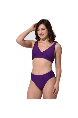 Argisa Düz Kruvaze Bikini Mor