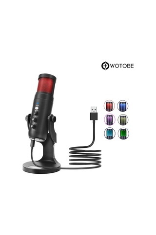 Ayarlanabilir Rgb Renk Değiştiren Usb Mikrofon