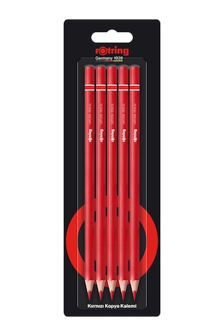 Rotring Kırmızı Kopya Kalemi 5'li Blister