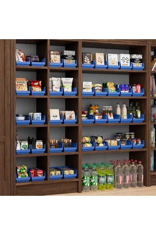 12 Inç 6 4-ınç Açık Plastik Çöp Kutusu Box Regal Kuş Yuvası 12 Adet 30130