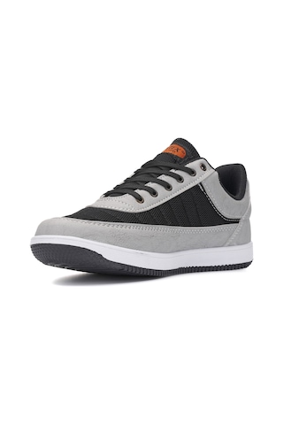 Günlük Erkek Sneaker Bağcıklı Hafif Rahat Fileli Hava Alabilen Yürüyüş Spor Ayakkabısı 014 Buz - Gri - Siyah