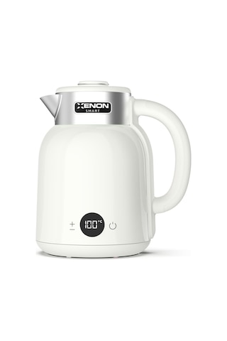 Xenon Smart Akıllı Kettle Paslanmaz Çelik Çift Katmanlı Wi-fi Mobil Uygulama İle Uzaktan Kontrol Edilebilen Otomatik Kapanma Hızlı Kaynatma Kaçak Akım Korumalı Su Isıtıcı 1.5 Lt Krem X7101