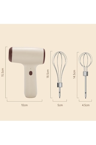 Dancemonkey Cbtx Kablosuz Mini El Tipi Çok Fonksiyonlu Elektrikli Karıştırma Mikseri, Renk: Tek Çubuk Bej 5 Vites, Renk: Gradyan Bej Çok Renkli
