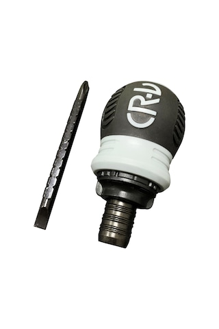 Kangvka Krom Vanadyum Çelik Ratchet Tornavida - Uzunluk Ayarlanabilir, İki Uçlu Düz + Çapraz , Ergonomik Abs Kolu, Dayanıklı Tamir Aracı Siyah/gri