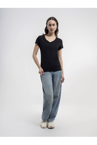 Loft Kadın T-shirt Siyah Lf2036284 24yp69000288 P6934