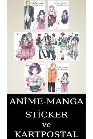 Güzel Kokulu Çiçekler Zarafetle Açar 1-2-3-4-5-6-7 Manga Seti 7 Kitap / Anime-manga Sticker Ve Kartpostal