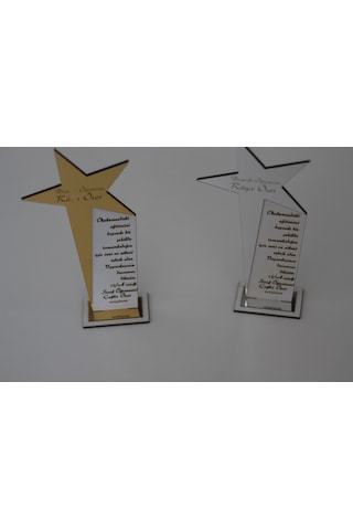 Mezuniyet Hatırası Plaket Tasarım Kişiye Özel İsim Yazılı Altın