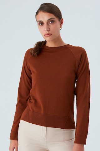 Peraluna Vanessa Pullover Merino Yünlü Yanları Yırtmaçlı Ince Kadın Triko Kazak Kahve-kahve Kahve
