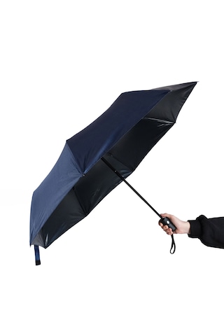 Rüzgara Ve Yağmura Dayanıklı Tam Otomatik Lacivert Renk Şemsiye 8 Telli Lacivert