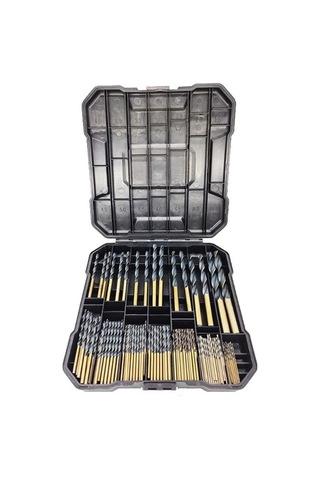 Wealthglow 99 Adet Titanyum Matkap Ucu Seti Çelik Ahşap Metal Bakır Matkap Ucu Titanyum Kaplamalı Büküm Matkap Ucu Ahşap Delme Uçlar Renkli 86yvvn