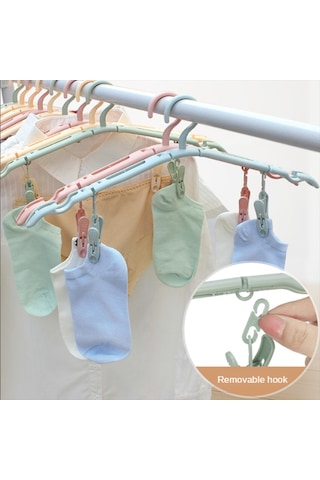 Homyl Seyahat Katlanır Elbise Askısı Kaymaz İç Yeşil Yeşil