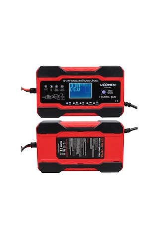 Electroon Ucomen Uc-c121001a Kırmızı 12/24 Volt 10 Amper Led Göstergeli Akü Şarj Cihazı