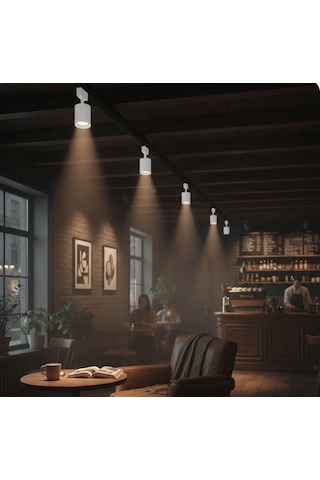 Noas Yl29 4017 Azur 40w Beyaz Kasa Ray Spot 4000k Ilık Beyaz