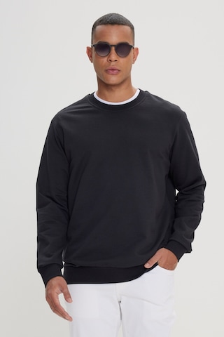 AC&Co / Altınyıldız Classics Standart Fit Normal Kesim Pamuk Bisiklet Yaka Erkek Sweatshirt Siyah