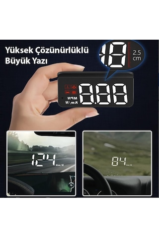 Head Up Display Ön Cam Sanal Gösterge Ekranı Hız Göstergesi Yağ Turbo Basınç Göstergesi