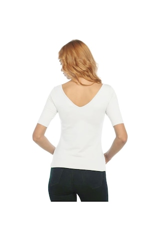 Bulalgiy Kadın Beyaz Basic Tişört - Bga782157 Beyaz