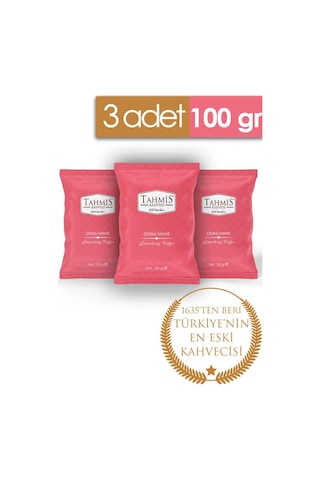 Tahmis Kahvesi Çilek Aromalı Türk Kahvesi 3 x 100 G