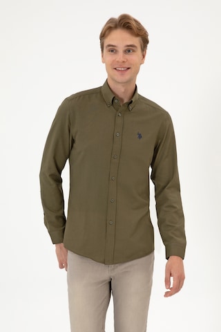 U.s. Polo Assn. Erkek Haki Gömlek Basic 50316723-vr027 Haki