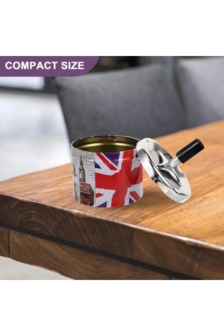 Ulzyvf Pratik Taşınabilir Tablası Söndürme Paslanmaz Otomatik Ofis Küllük Küçük İçin Gösterildiği Gibi Ev Çelik Araba Xb