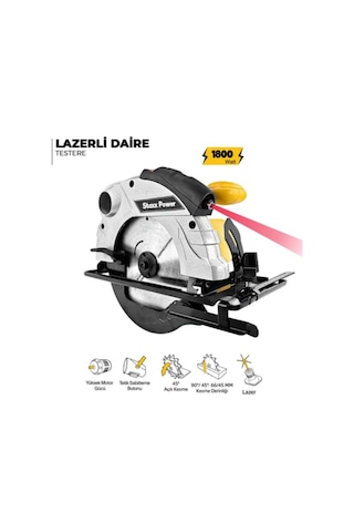 Staxx Pro 1800 W 185 MM Lazerli Daire Testere Sarı