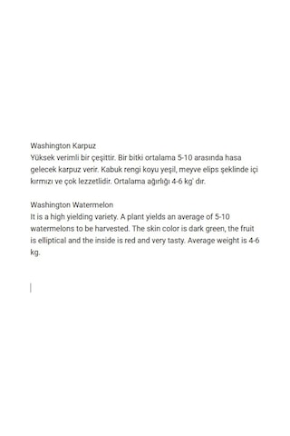 Washıngton Kara Karpuz Tohumu 50 Adet Tohum