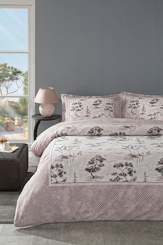 Toile De Jouy Battal Boy Nevresim Takımı Pudra