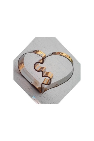 Yeni 2 Parça Sol + Sağ Aşk Kalp Kek Kurabiye Kesici Kalıbı Sevgililer Günü Kullanımı Diğer