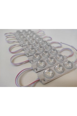 Carub Camlı Parmak Led Lamba Beyaz 12 Volt Su Geçirmez 10.Lu 3M