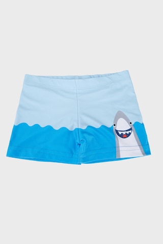 Slipstop Finzy Desenli Lastikli Bel Boxer Mayo Short Erkek Çocuk Mayo Short Sr2636000003 Mavi