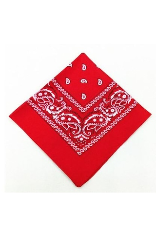 Melek Kare Bandana Fular Kırmızı