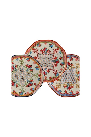 Fiora Bone 27cm 6 Lı Tabak Seti Çok Renkli