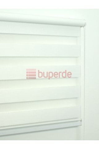 Buperde Beyaz Eko Bambu Zebra Stor Perde