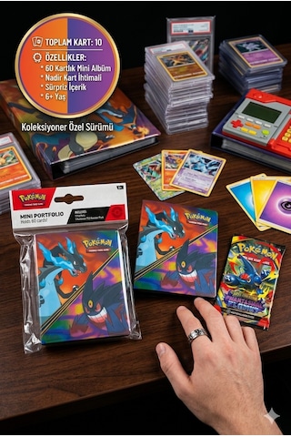 Pokemon Orjinal Lisanslı Tcg Mega Evolution Phantasmal Flames 1 Paket 10 Kart Mini Albüm Seti - Mod