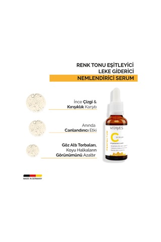 Vitayes Hyaluronic Acid Vitamin C Serum 30 ML + Yeşil Çay Özlü Yüz Yıkama Jeli 150 ML