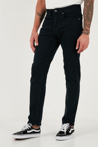Buratti Pamuklu Comfort Fit Normal Bel Düz Paça Jeans Erkek Kot Pantolon 412C05Texas Koyu Lacivert