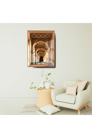 Gold Hasan Camii Cam Ayna Çerçeveli Dini Tablo