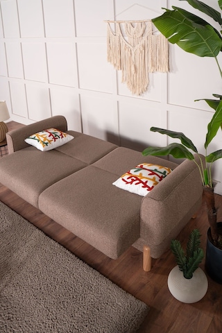 Kilim Mobilya Bohera Bohem Koltuk Üç Kişilik Koltuk Kahverengi Kahverengi