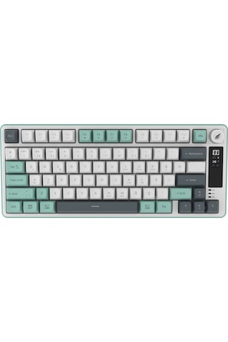 Hawk Gaming Hk255 Membrane Lcd Rgb Kablosuz/bluetooth Gri Yeşil %75 Türkçe Gaming Klavye