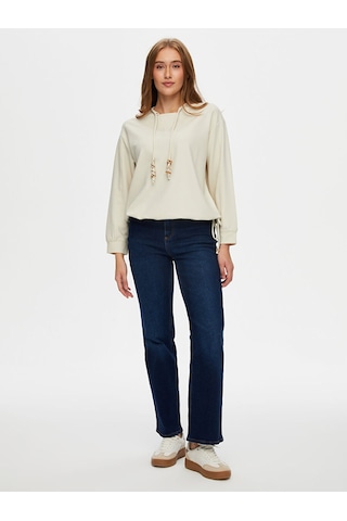 Faik Sönmez Relax Modallı Kemik Aksesuar Detaylı Sweatshirt W26swt011 Uw26swt01172 Taş