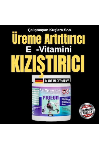 Feroxit Güvercinler İçin Üreme Destek & Kızıştırıcı Ve E-vitamin 20 G Feroxit Güvercinler İçin Üreme Destek & Kızıştırıcı Ve E-vitamin 20 G